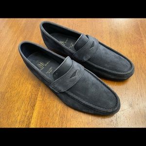 Bruno Magli Navy Loafers Suede